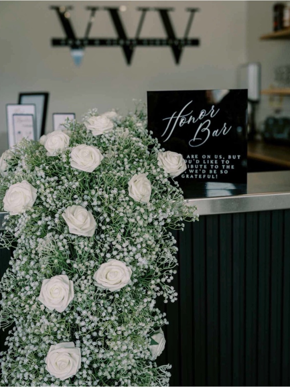 White Rose and Greenery Artificial Floral Garland - Home Accents
